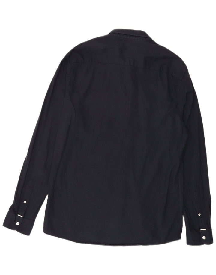 Camicia da uomo su misura French Connection, grande, in cotone blu navy