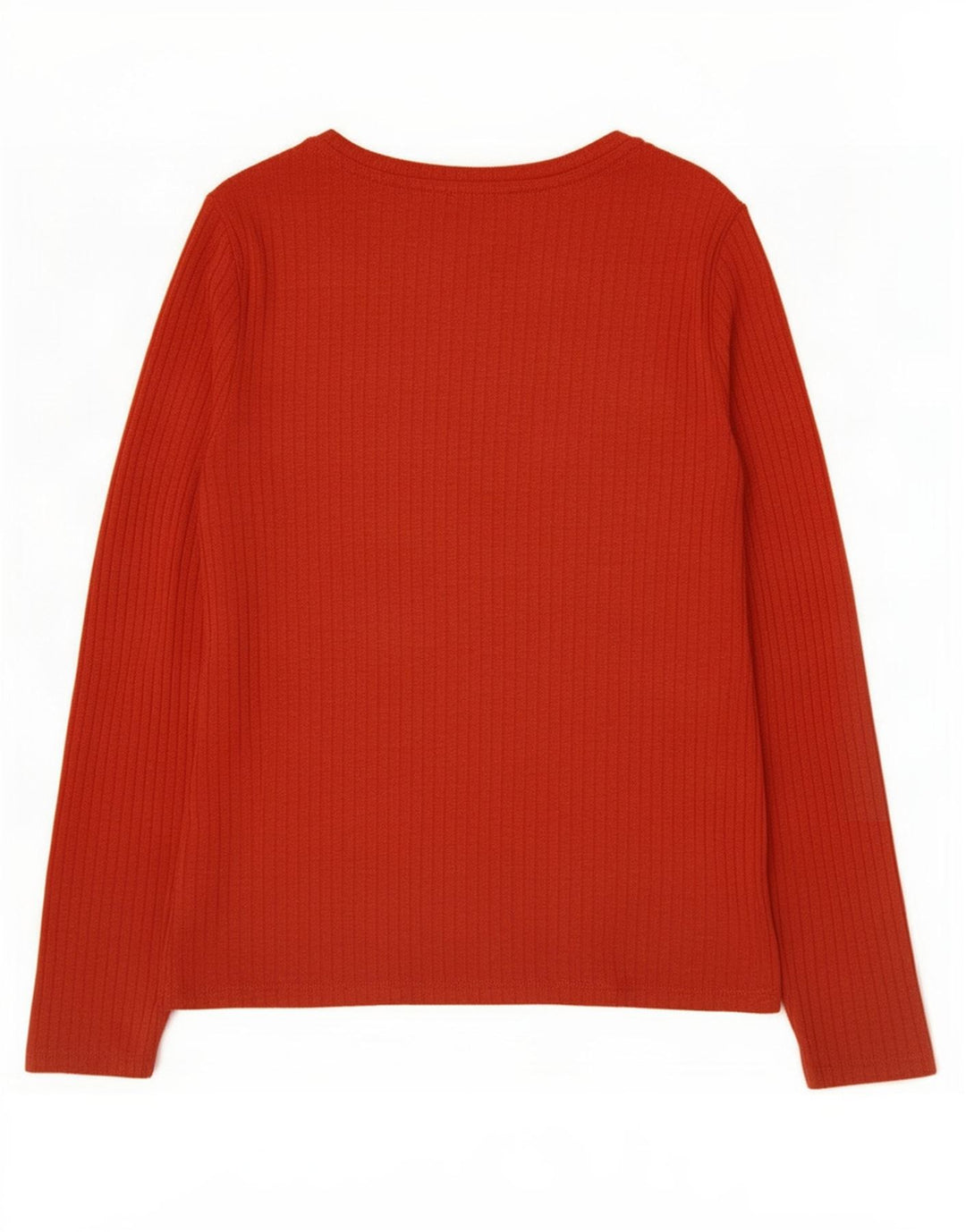 Marks & Spencer Top da donna a maniche lunghe UK 16 Large Rosso Poliestere