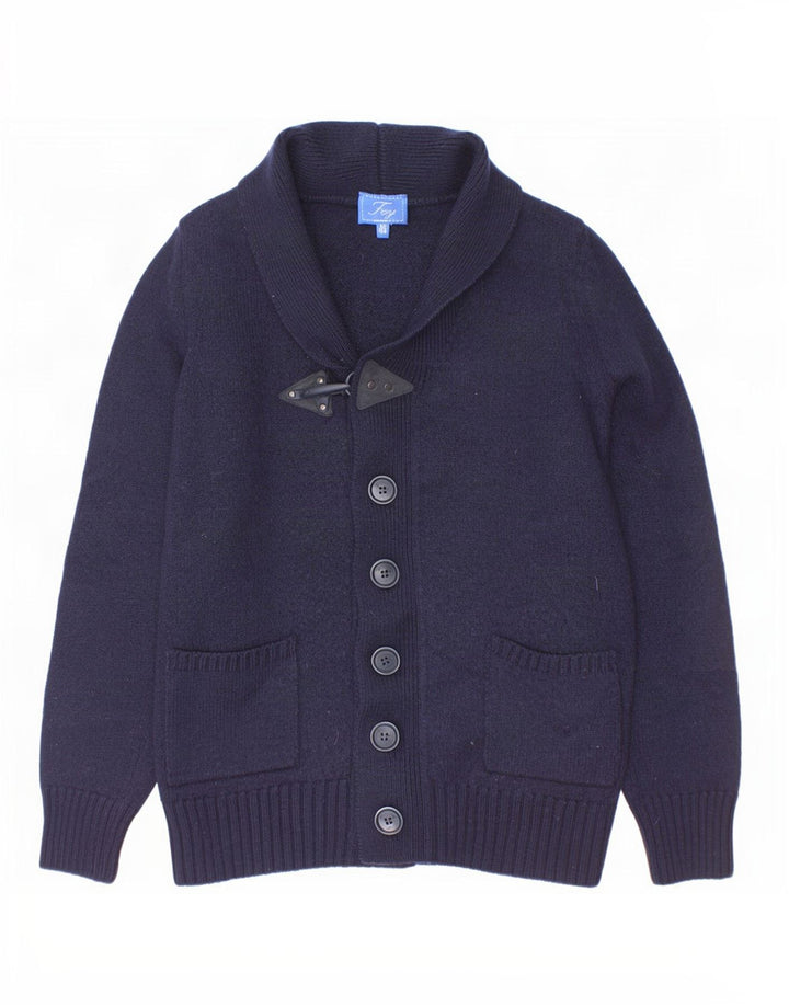 Maglione Cardigan Bambino Fay 9-10 Anni in Lana Blu Navy