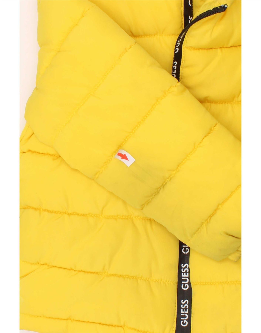 Guess Boys grafisk polstret hættejakke 3-4 år gul polyester