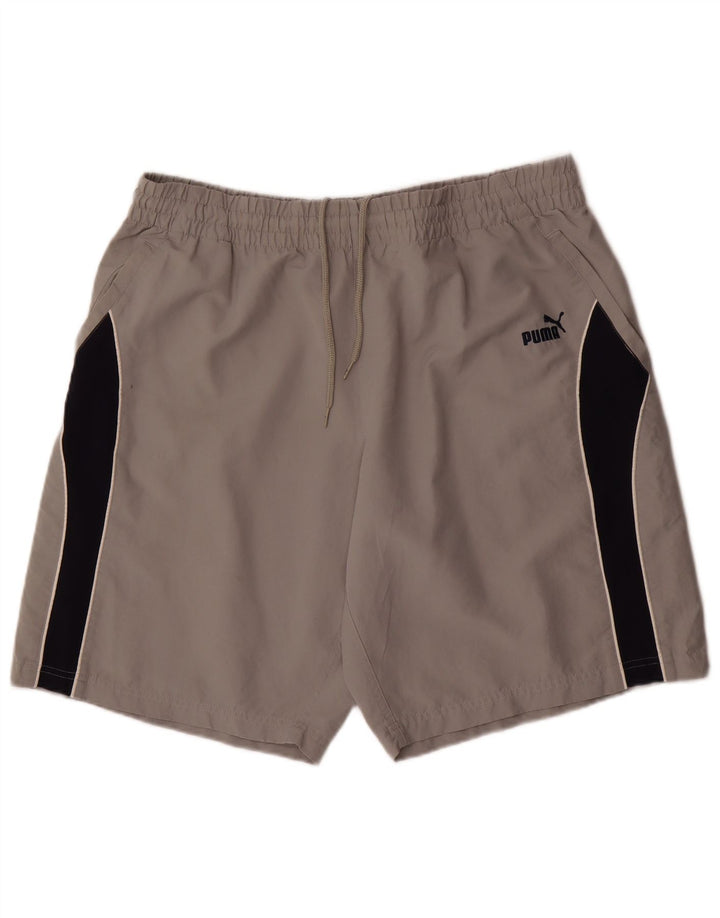 Puma Mens Sport Shorts XL  Grey Colourblock Polyester