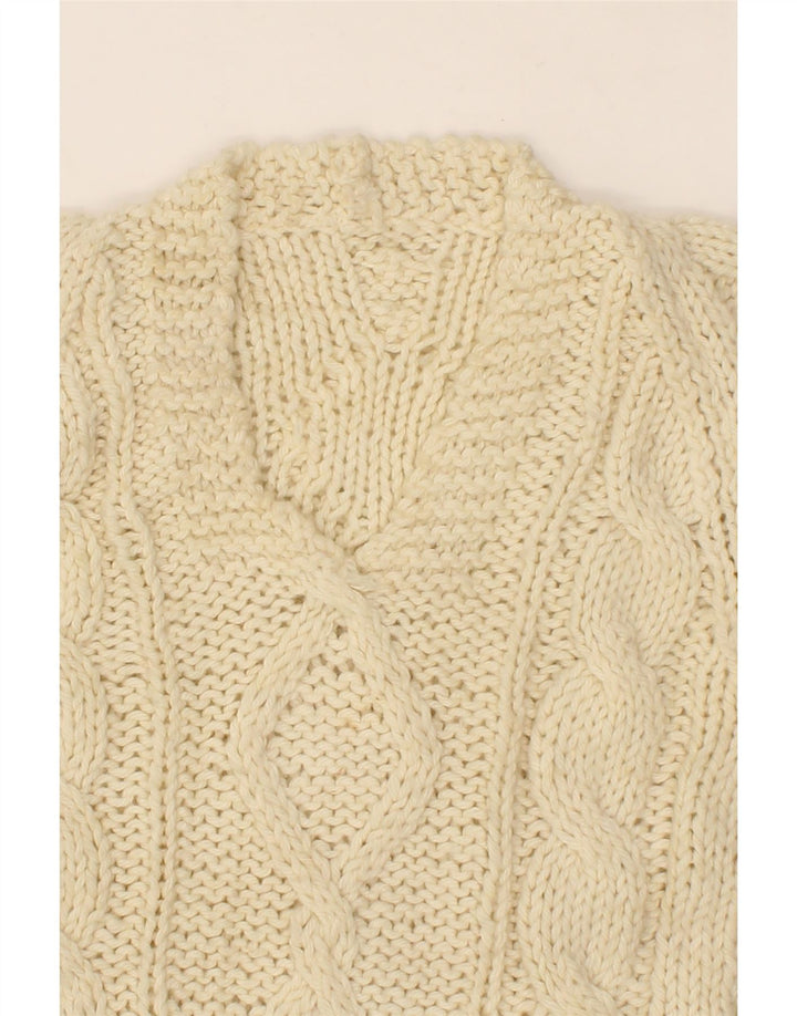 VINTAGE Womens V-Neck Jumper Sweater UK 18 XL Off White Vintage Vintage and Second-Hand Vintage from Messina Hembry 