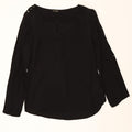 MASSIMO DUTTI Womens Top Long Sleeve EU 38 Small Black Viscose Vintage Massimo Dutti and Second-Hand Massimo Dutti from Messina Hembry 