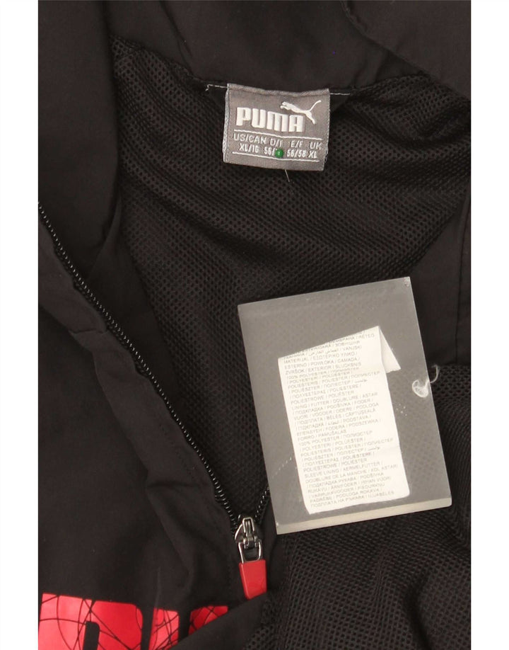 Giacca sportiva da uomo con grafica Puma XL nera in poliestere