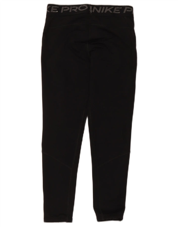 Chłopięce legginsy Nike Dri Fit z grafiką, 8-9 lat, małe, czarne, poliestrowe