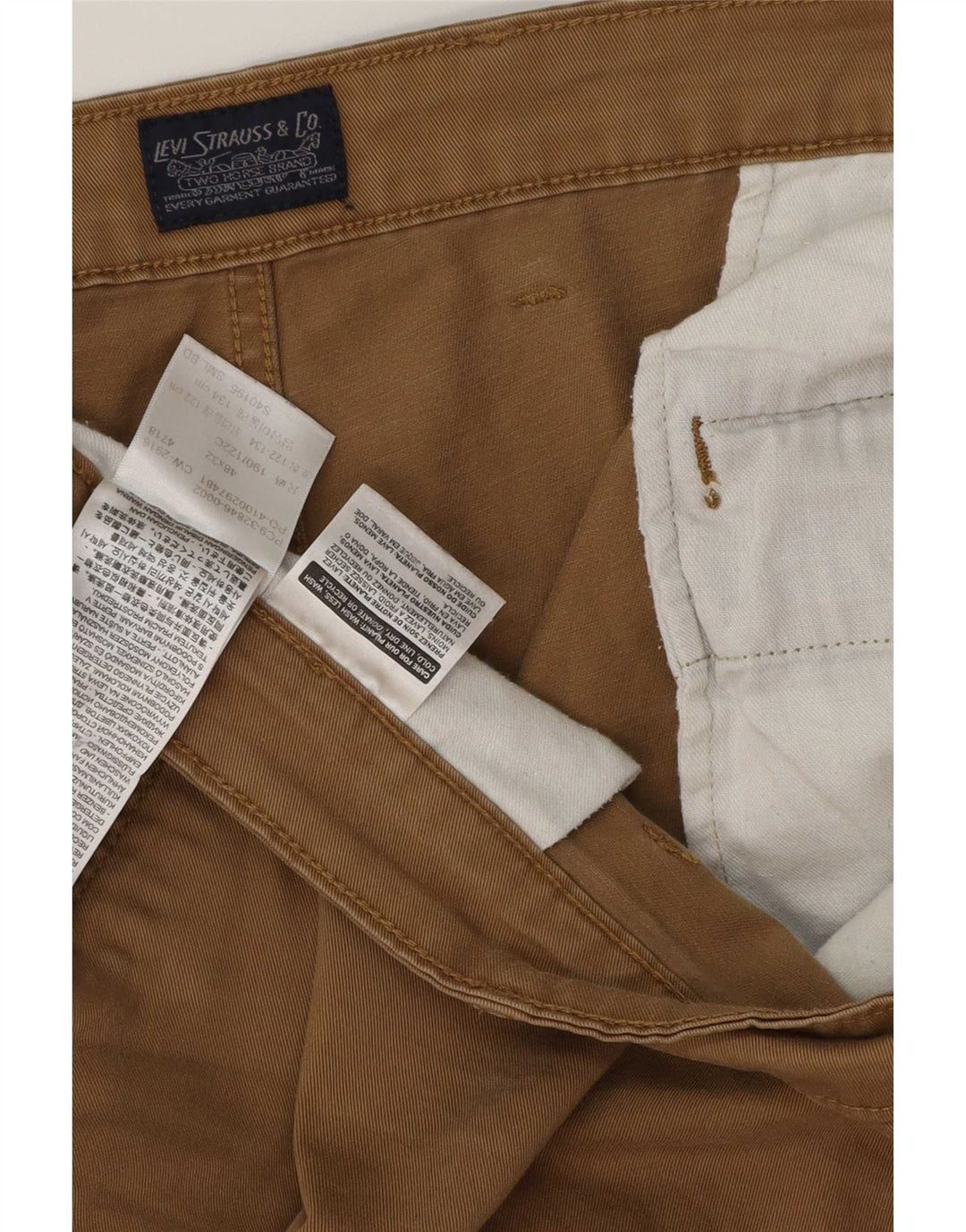 Levi's Mens Tapered Cargo Trousers W48 L32 Brown Cotton