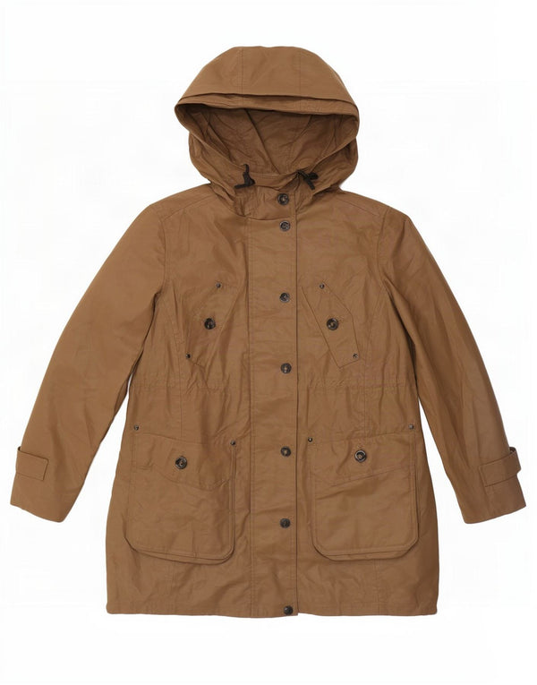 Massimo Dutti ženska parka jakna s kapuljačom UK 12 srednje bež pamuk