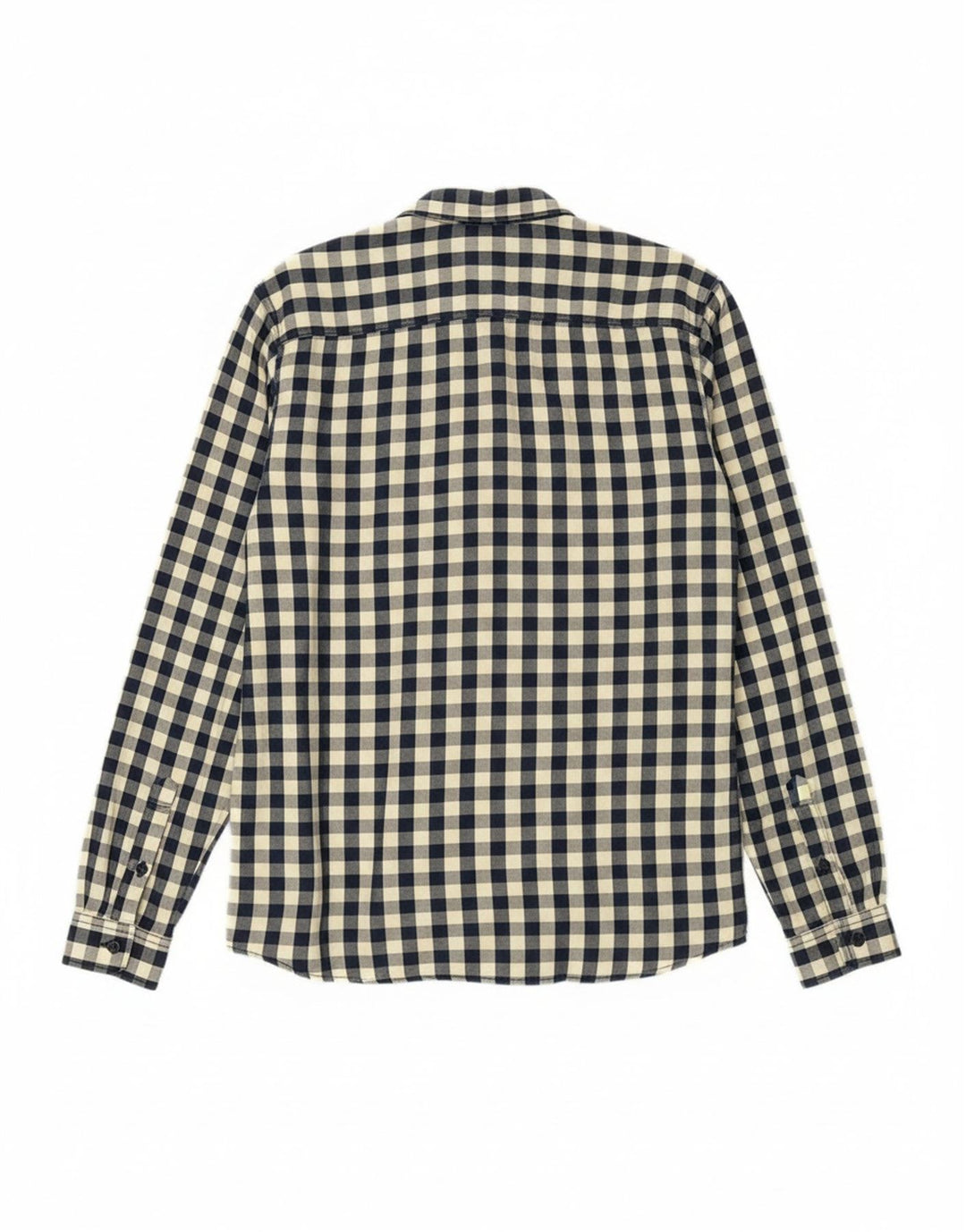 JACK & JONES Mens Shirt Large Yellow Check Cotton