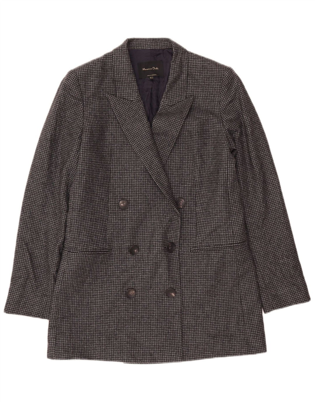 Giacca blazer da donna Massimo Dutti EU 40 pied de poule grigio medio