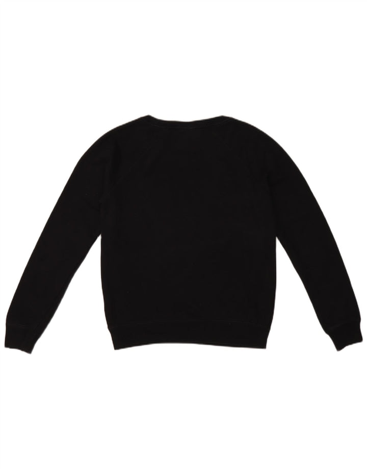 Nike Womens Oversized Crop Graphic Sweatshirt Jumper UK 10 Small Black