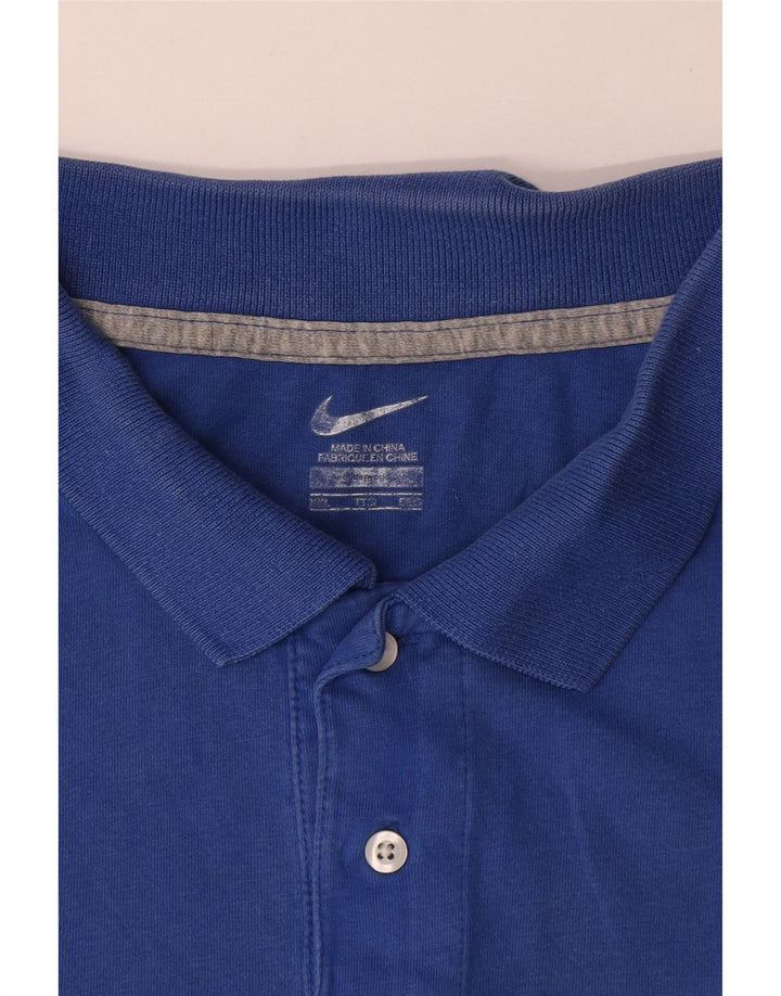 Nike Mens Polo Shirt 2XL Blue Cotton