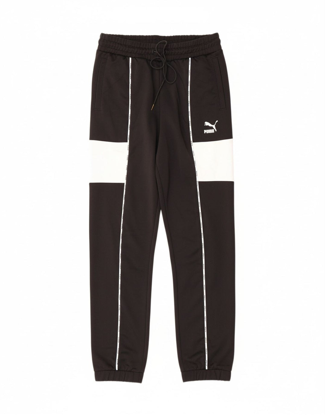 PUMA Mens Tracksuit Trousers Joggers XS  Black Colourblock Polyester Vintage Puma and Second-Hand Puma from Messina Hembry 
