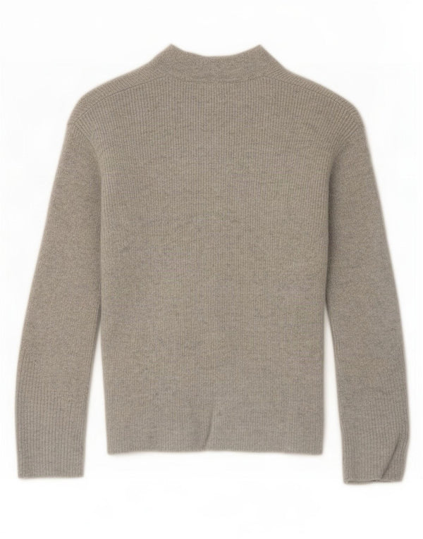 Tommy Hilfiger Dame V-hals sweater UK 4 XS Grå Uld