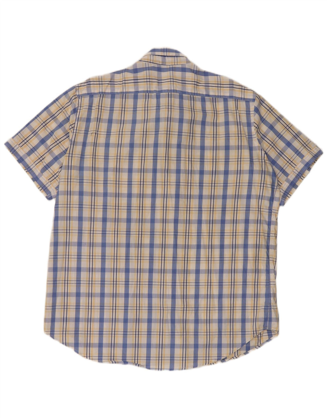Carrera Mens Short Sleeve Shirt 2XL White Check Cotton