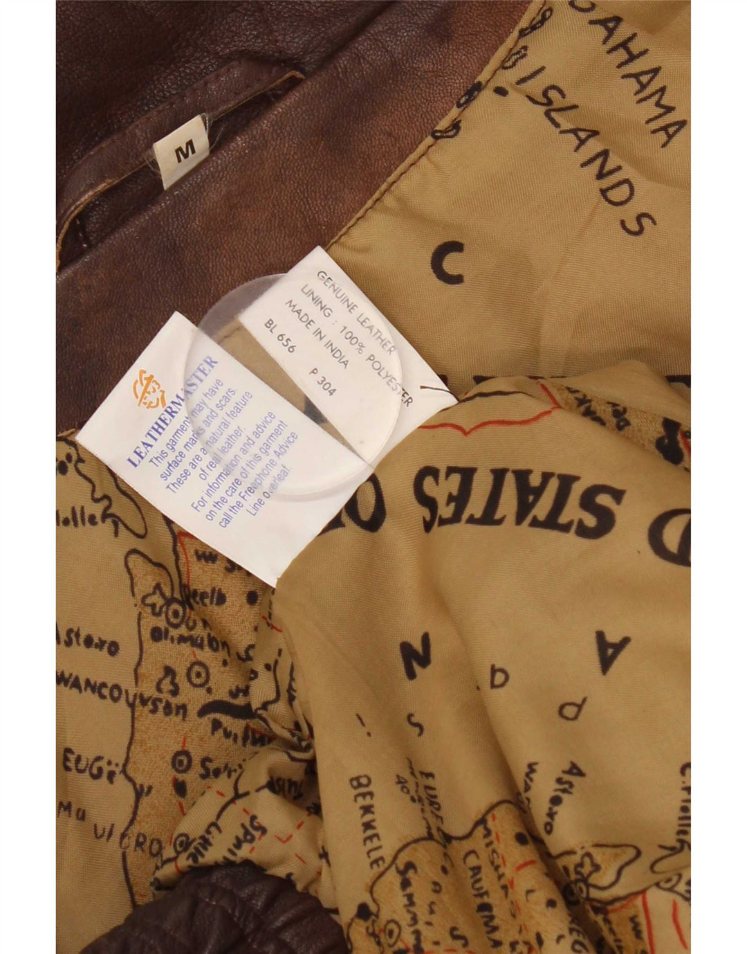 Giacca in pelle vintage da uomo UK 38 Marrone medio