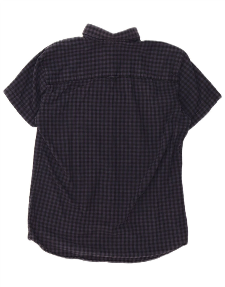 Jack & Jones Kortærmet Herreskjorte med normal pasform, lille marineblå Gingham