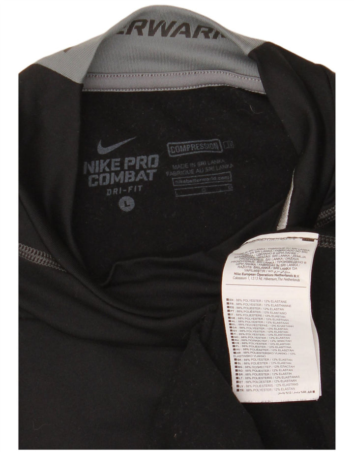 Maglia Nike da uomo a maniche lunghe grande nera in poliestere color block