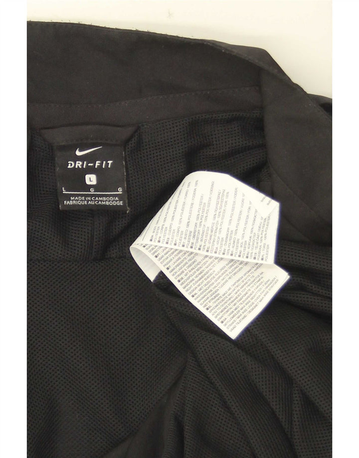 Nike Mens Dri Fit Graphic Tracksuit Top Jacket Large Black Colourblock