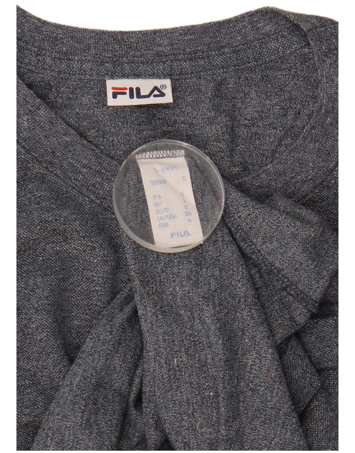 Fila Mens T-Shirt Top Large Navy Blue Cotton