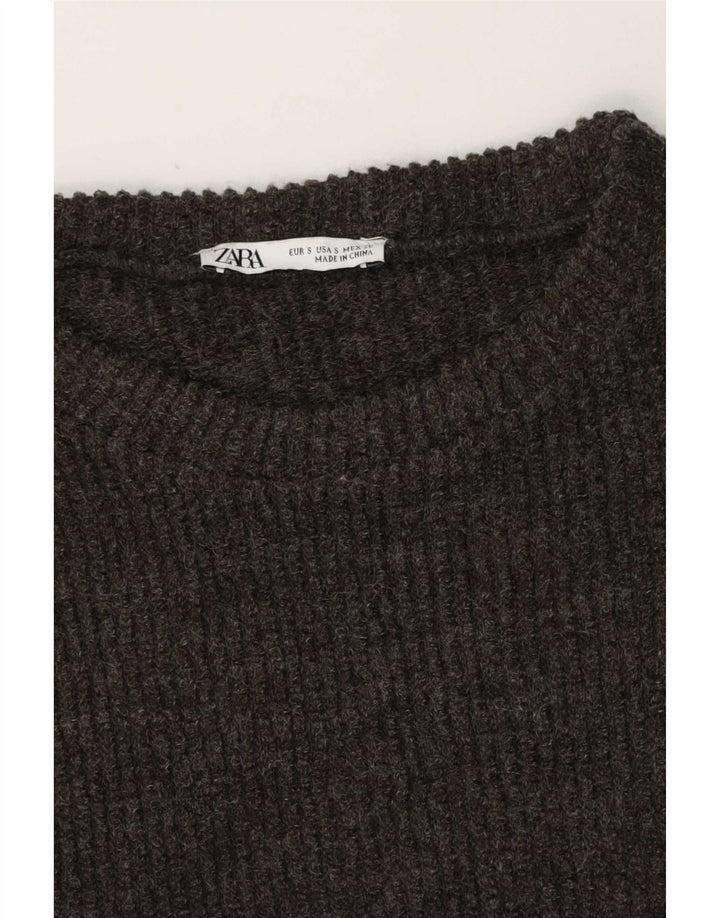 Zara Womens Oversized T-Shirt Top UK 10 Small Grey