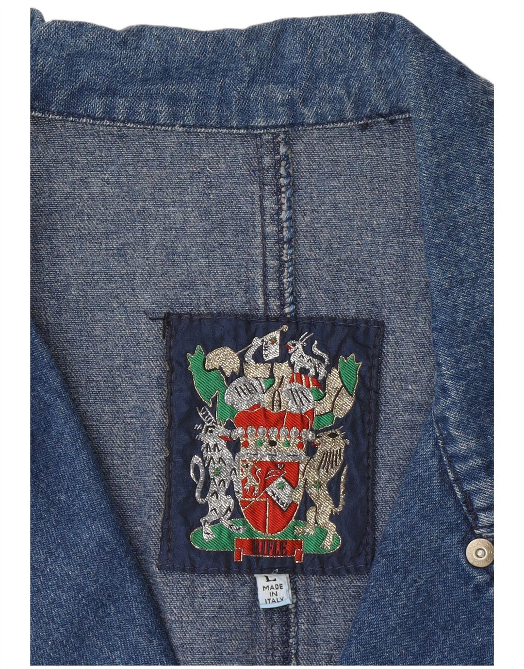 RIFLE Womens Denim 3 Button Blazer Jacket UK 16 Large Blue Cotton
