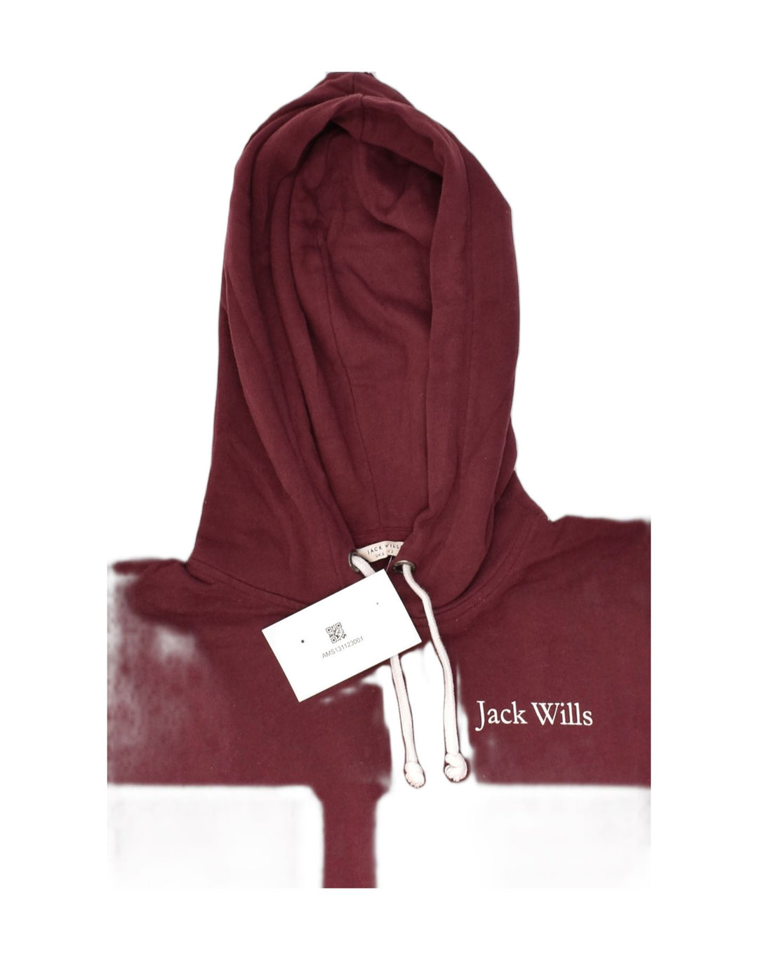 JACK WILLS Womens Hoodie Jumper UK 6 XS Maroon Cotton | Vintage Jack Wills | Thrift | Second-Hand Jack Wills | Used Clothing | Messina Hembry 