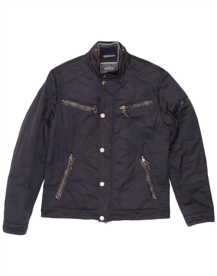 Geox Herren Respira Wattierte Jacke UK 40 Large Schwarz