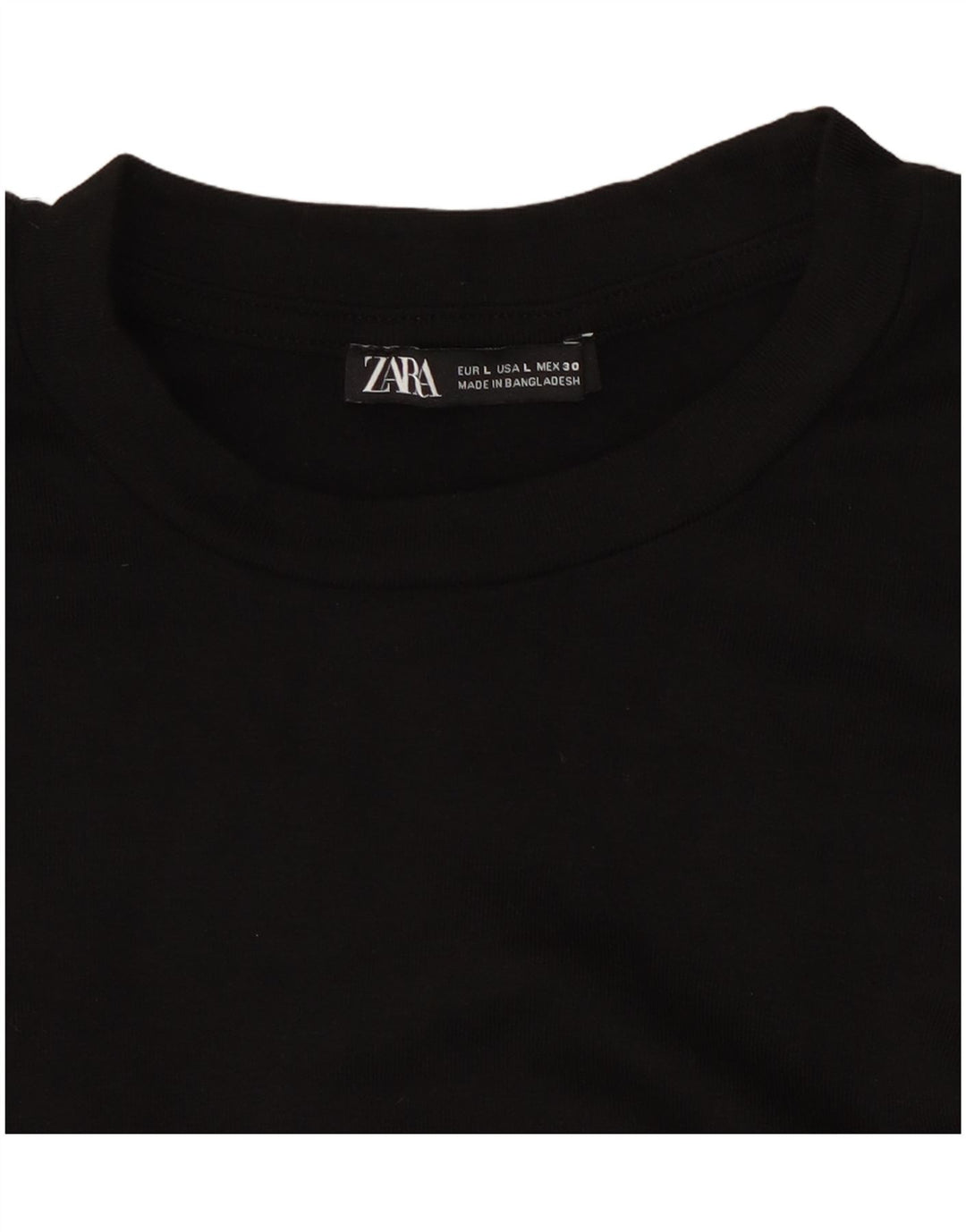 ZARA Womens Long Sleeve Bodysuit UK 14 Large Black