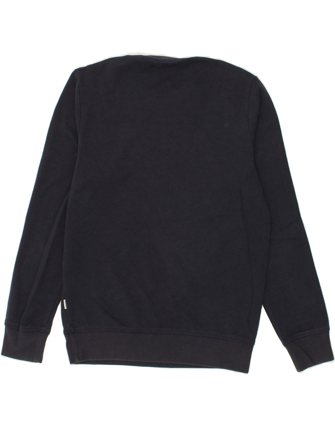 JACK & JONES Mens Graphic Sweatshirt Jumper Small Navy Blue Cotton Vintage Jack & Jones and Second-Hand Jack & Jones from Messina Hembry 