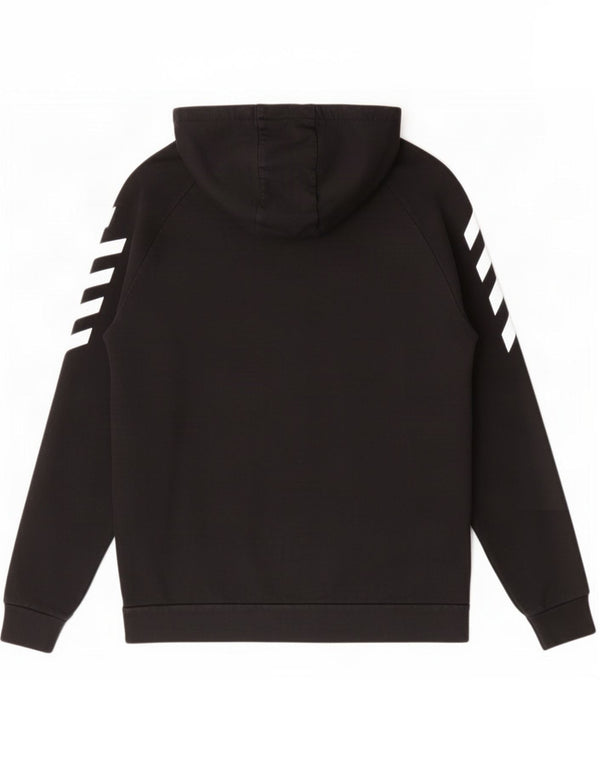 Felpa con cappuccio grafica Hurley da uomo, grande, in cotone color block nero