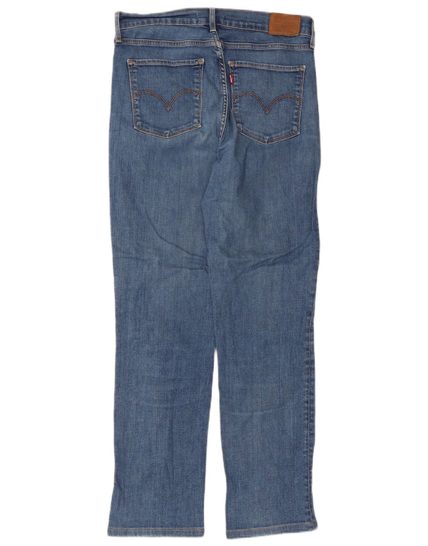 Levi's Womens 724 Højtaljede lige jeans W30 L28 blå bomuld