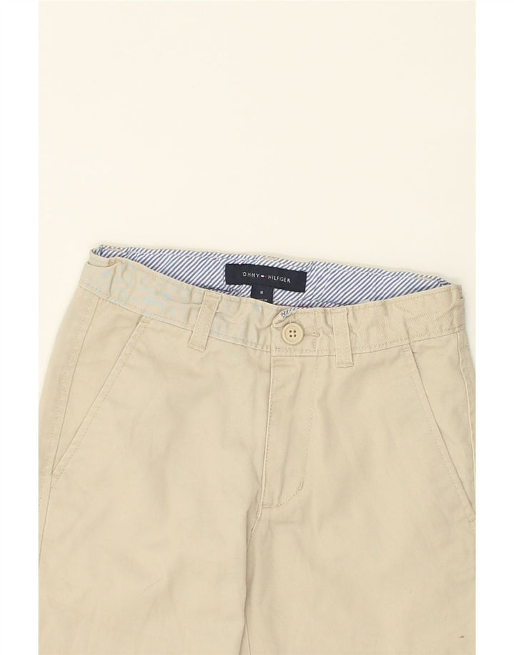 TOMMY HILFIGER Boys Straight Chino Trousers 7-8 Years W24 L21 Beige Cotton | Vintage Tommy Hilfiger | Thrift | Second-Hand Tommy Hilfiger | Used Clothing | Messina Hembry 