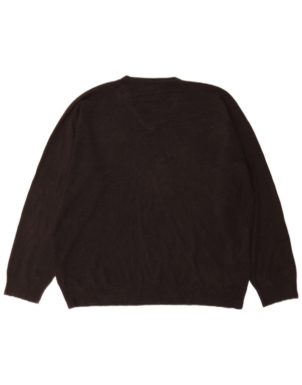 Marks & Spencer Herre V-hals sweater 2XL sort akryl
