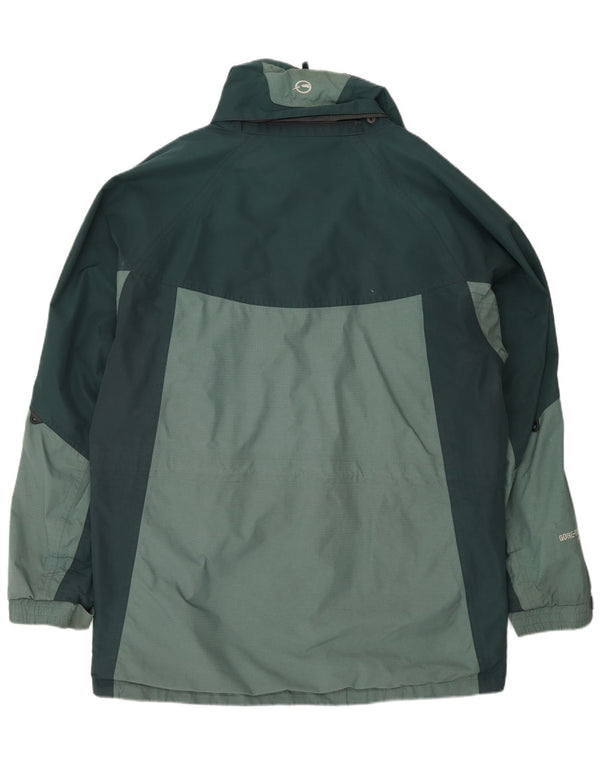 Męska kurtka przeciwdeszczowa Sprayway Gore-Tex UK 40, duża, zielona poliamid z blokami kolorów