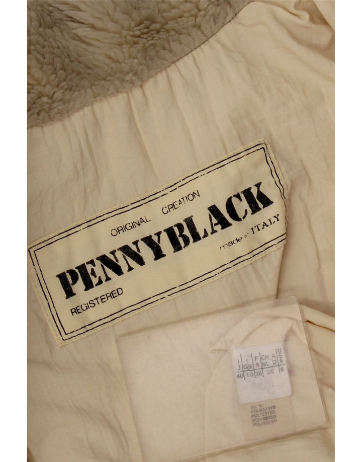 Penny Black Womens Oversized Windbreaker Coat UK 10 Small Beige Polyamide