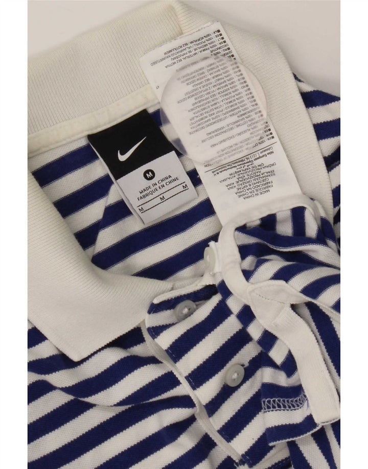 Nike Mens Inter Milan Polo Shirt Medium Navy Blue Striped Cotton