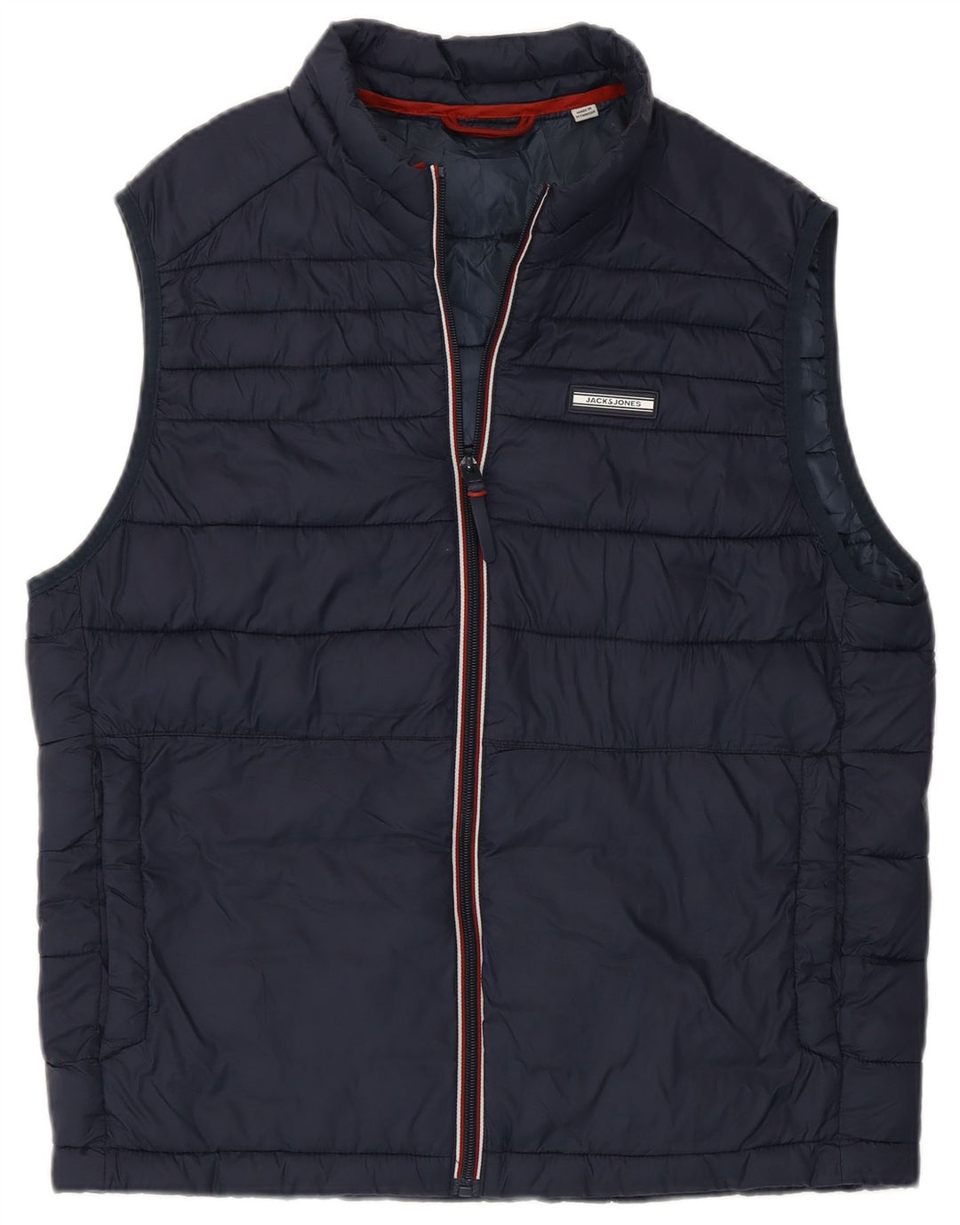 Jack & Jones Mens Padded Gilet UK 36 Small Navy Blue