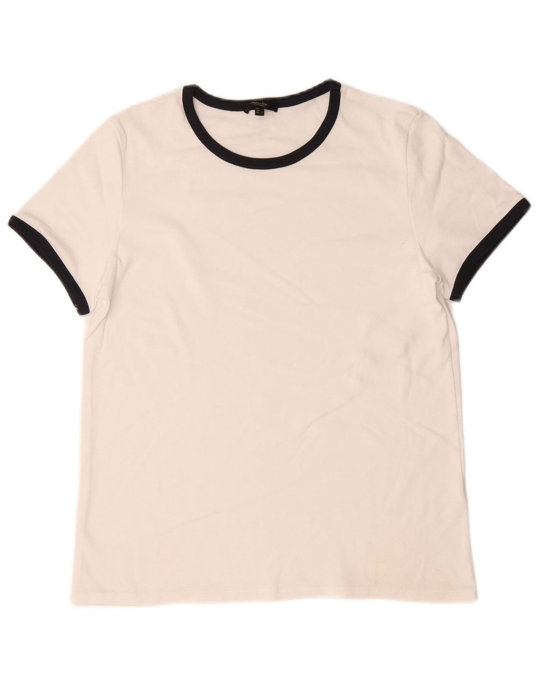 Massimo Dutti Womens T-Shirt Top UK 14 Large White Colourblock