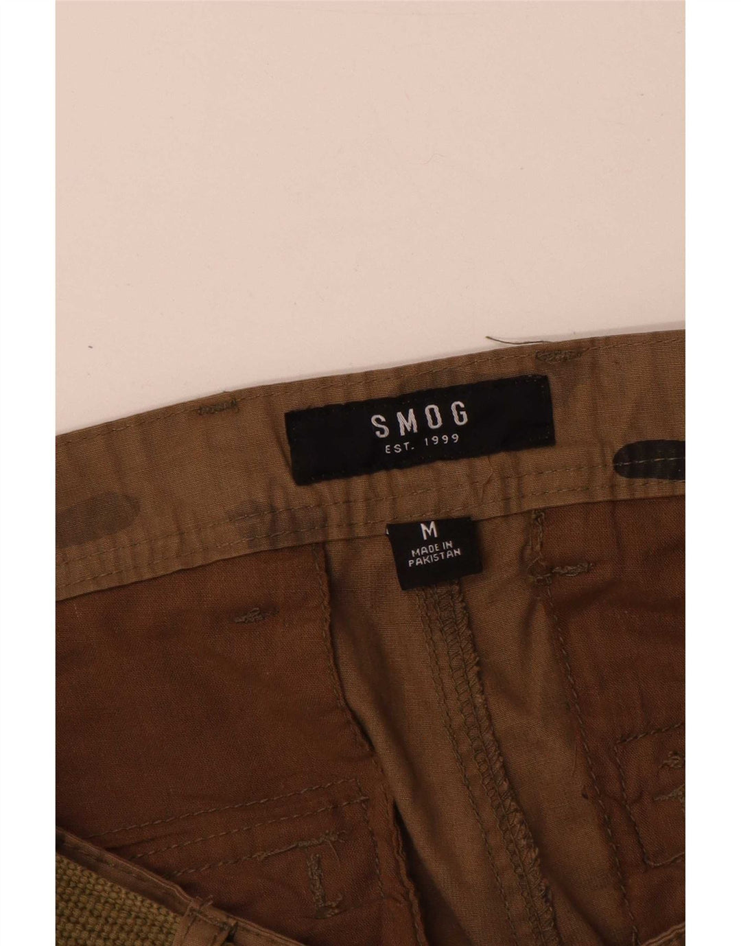 Smog Short Cargo Homme Medium W32 Marron Camouflage
