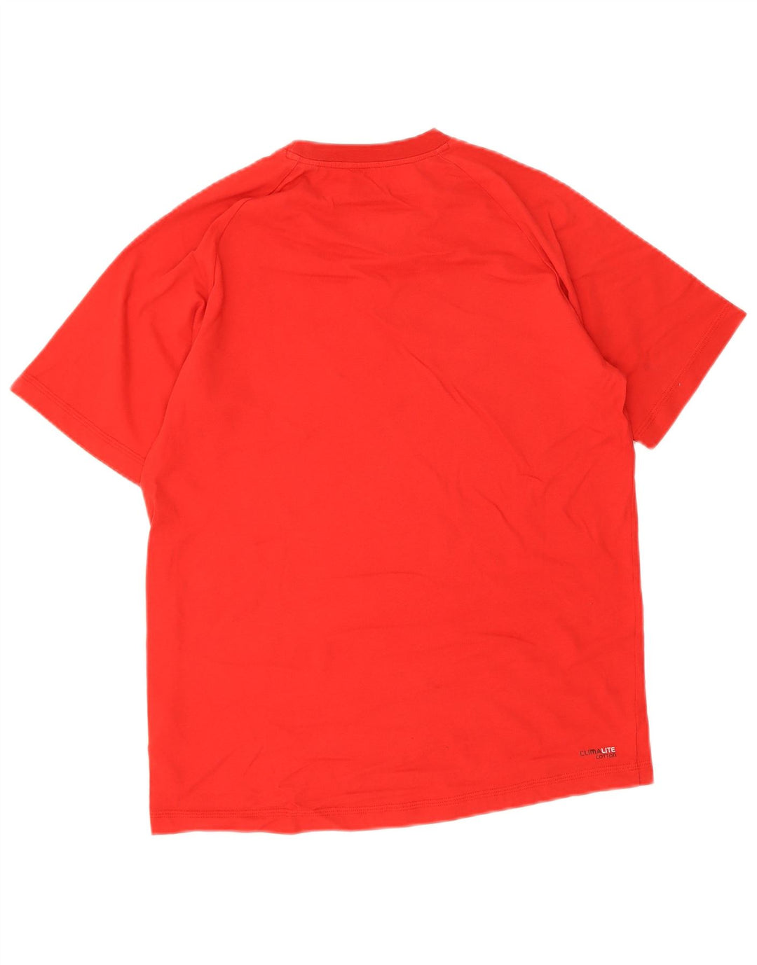 ADIDAS Mens Climalite T-Shirt Top Medium Red Cotton