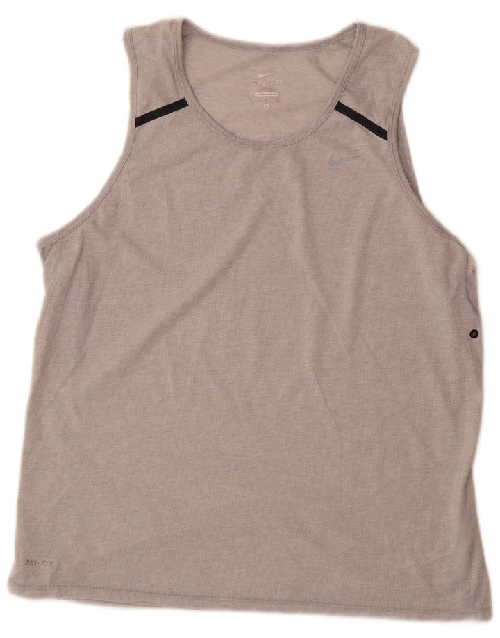 Nike Herre Dri Fit Vest Top Large Grå Colourblock Polyester