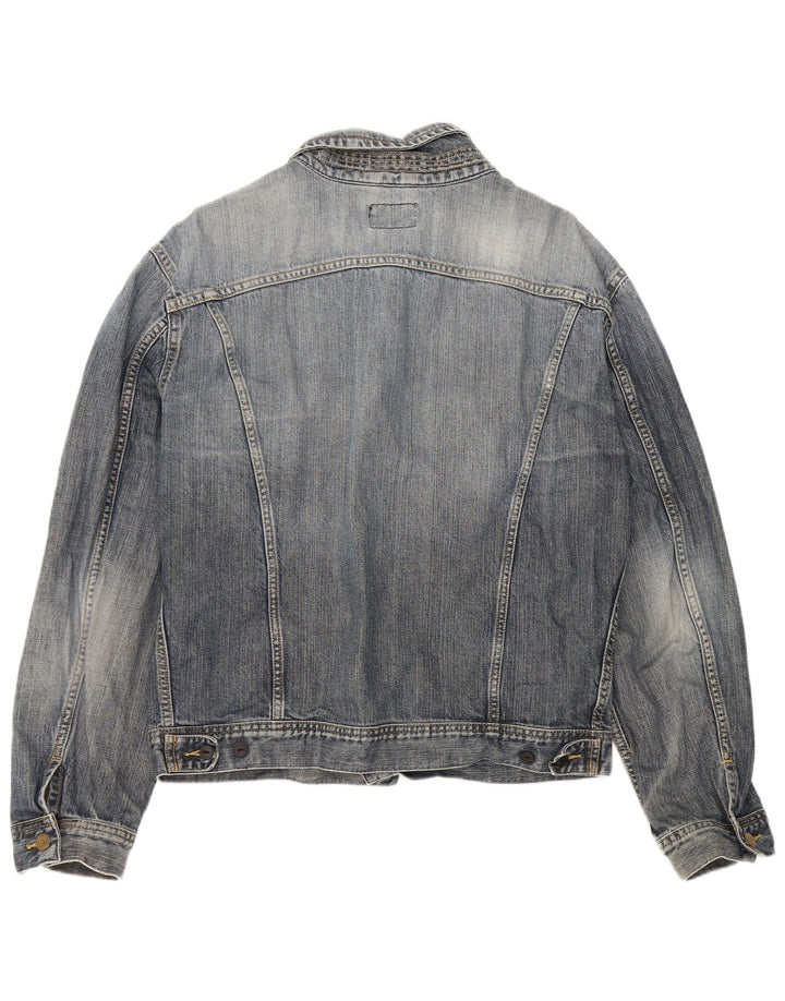 LEE Womens Denim Jacket UK 16 Large Blue Cotton
