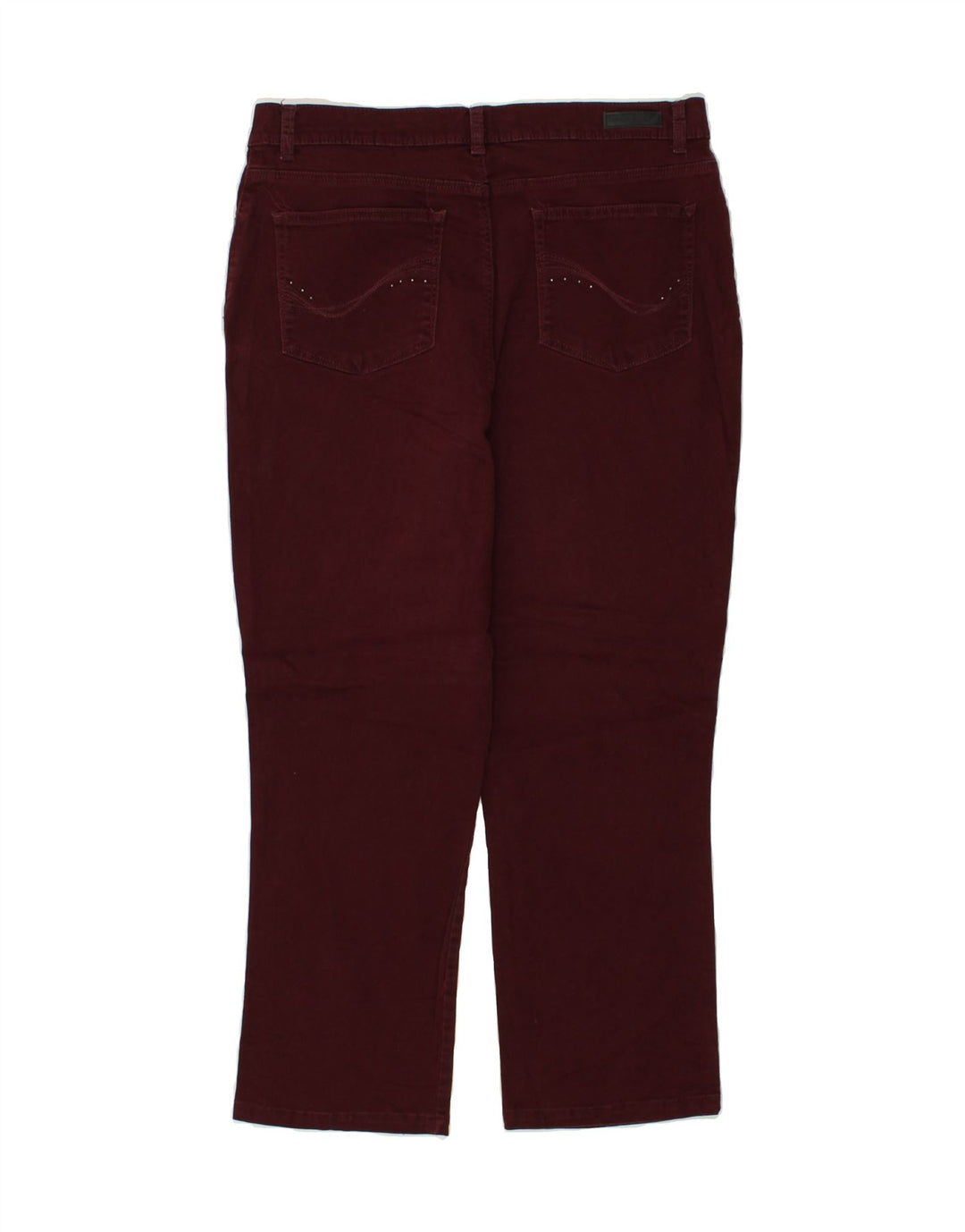 LEE Womens Classic Fit Cropped Jeans W34 L26 Burgundy | Vintage Lee | Thrift | Second-Hand Lee | Used Clothing | Messina Hembry 