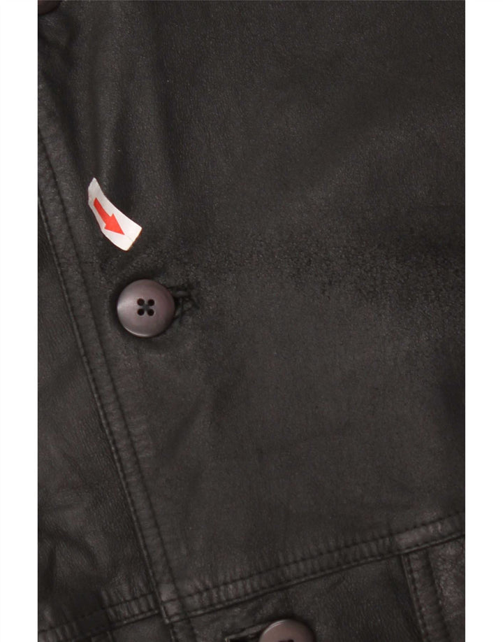 veste en cuir homme vintage IT 50 Medium Noir