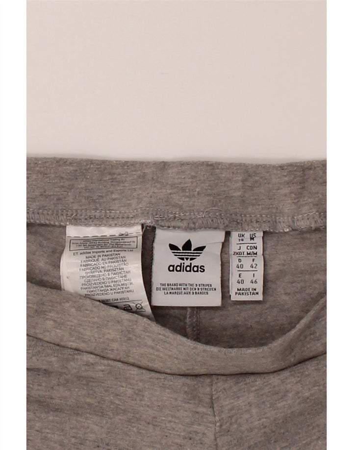 ADIDAS Womens Sport Shorts UK 14 Medium  Grey Cotton Vintage Adidas and Second-Hand Adidas from Messina Hembry 