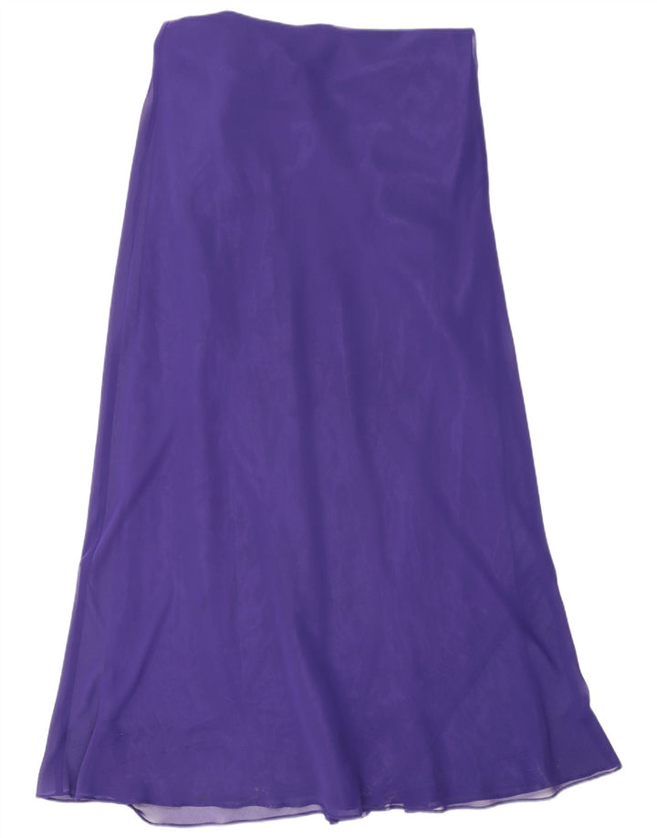 Debut Womens Sleeveless Maxi Dress UK 14 Medium Purple Polyester