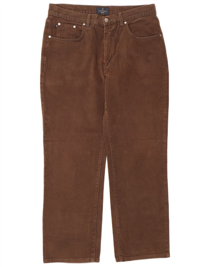 Trussardi Jean Droit W34 L30 Marron Coton Homme