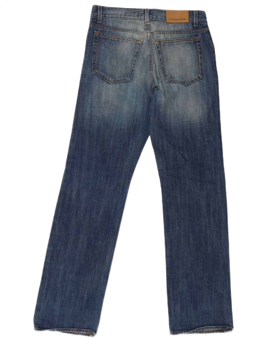 Calvin Klein Mens Straight Jeans W30 L31 Blue Cotton