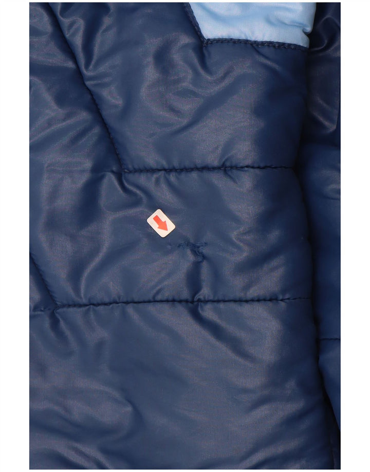 MARILENA Giacca imbottita da uomo UK 36 Small Blue Colourblock