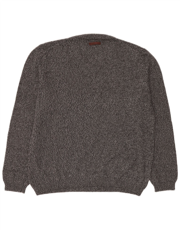 Camel Active Mens V-Neck Jumper Sweater XL Navy Blue Flecked Cotton